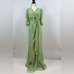 Boohoo | Dresses | Maternity Occasion Green Puff Sleeve Maxi Dress Size 8 |  Poshmark